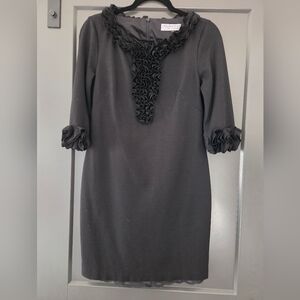 Trina Turk Charcoal Ruffle Dress